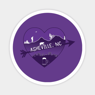 I Love AVL - Heart Cityscape - Purple 08 Magnet